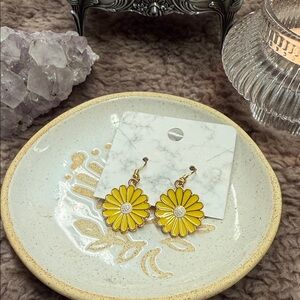 Yellow Flower Earrings